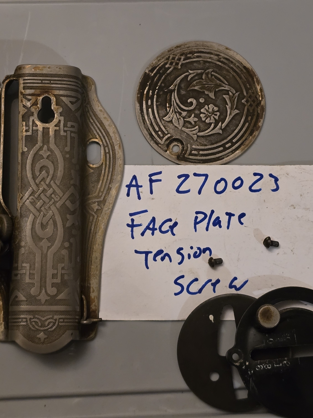 Singer Face Plates And Tension Assembly Antique Vintage